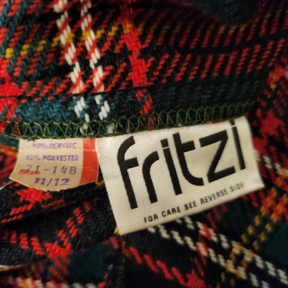 70's Maxi skirt Vintage Red & black Plaid 28" waist - Picture 7 of 8